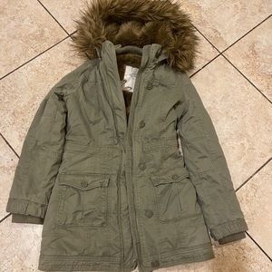 ABERCROMBIE & FITCH FUR LINED PARKA JACKET